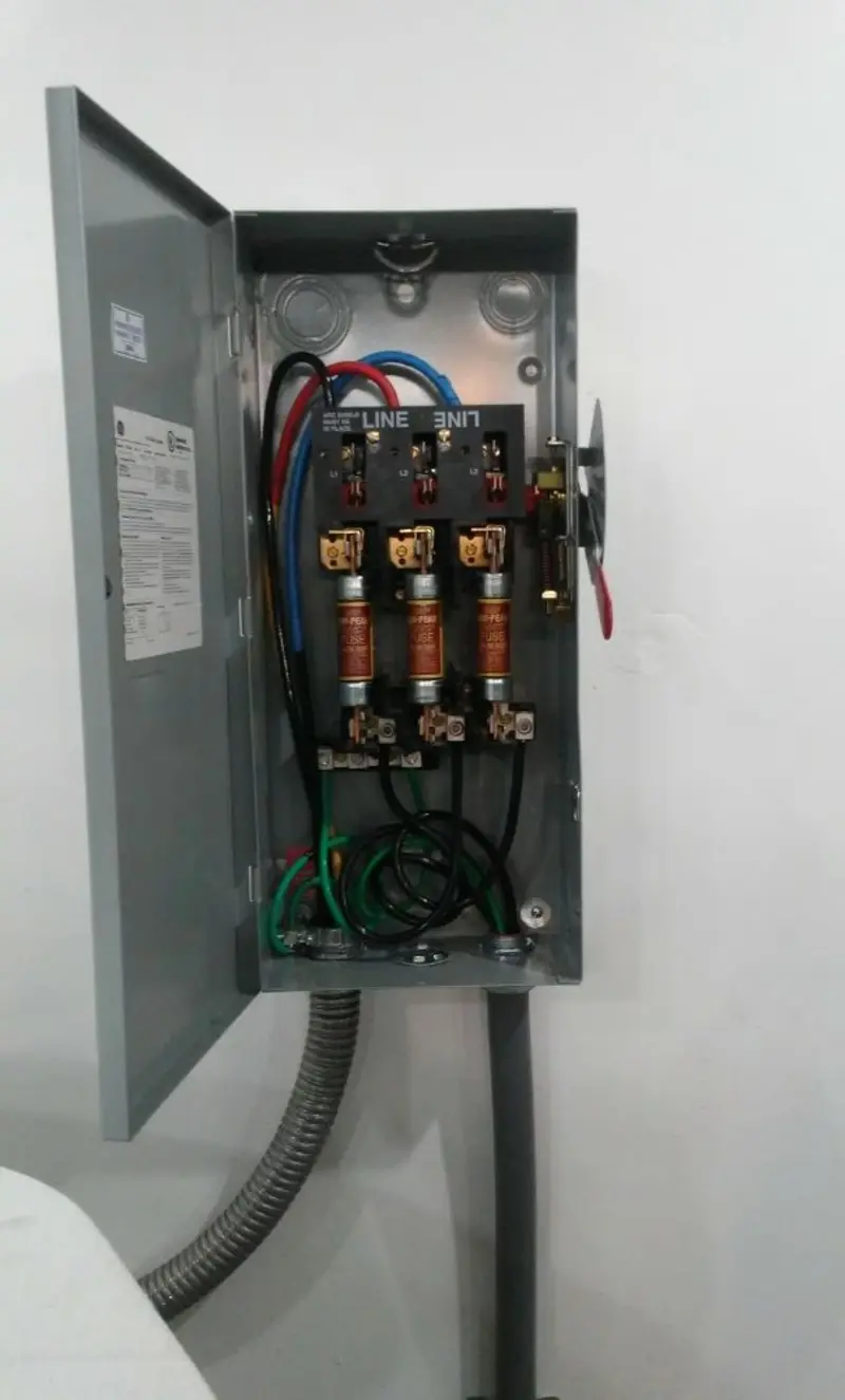 Three-phase disconnect switch installed for Electrical Wiring & Rewiring in Folsom