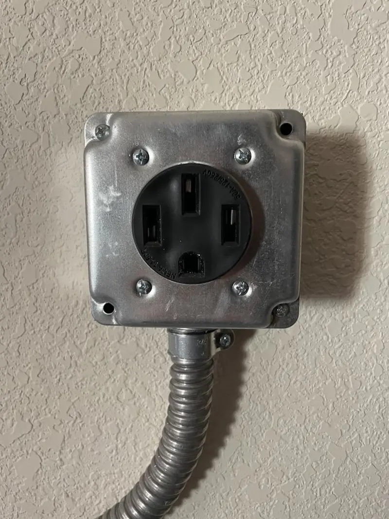 NEMA 14-50 outlet installed for Electrical Panel Upgrade in Folsom